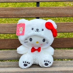 10” Cute Baby Kitty in Polar Bear Costume Plush NWT